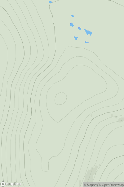 Thumbnail image for Beinn an Eoin [Scourie to Lairg] showing contour plot for surrounding peak
